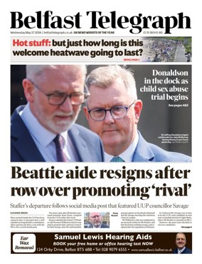 Cover of Belfast Telegraph