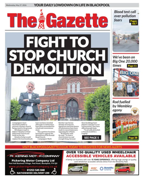 Cover of Blackpool Gazette