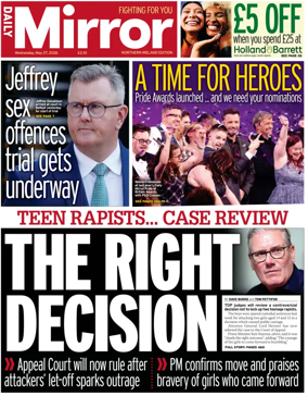 Cover of Daily Mirror (Northern Ireland)