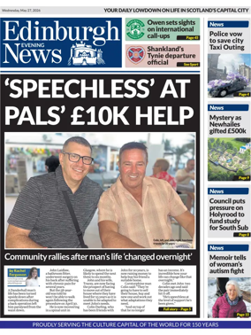 Cover of Edinburgh Evening News