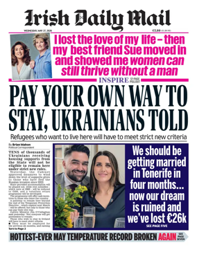 Cover of Irish Daily Mail