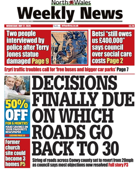 Cover of North Wales Weekly News