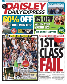 Cover of Paisley Daily Express
