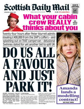 Cover of Scottish Daily Mail