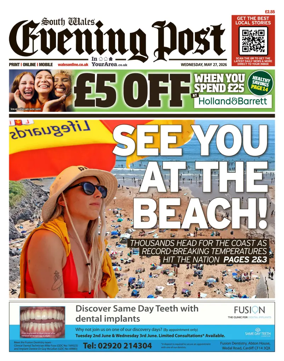 Cover of South Wales Evening Post