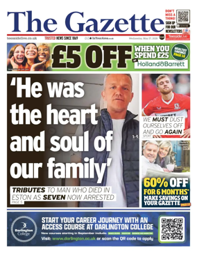 Cover of Teesside Evening Gazette
