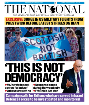 Cover of The National (Scotland)