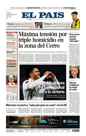 Cover of El Pais (Uruguay)