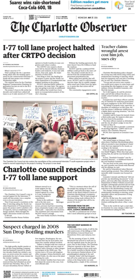 Cover of The Charlotte Observer