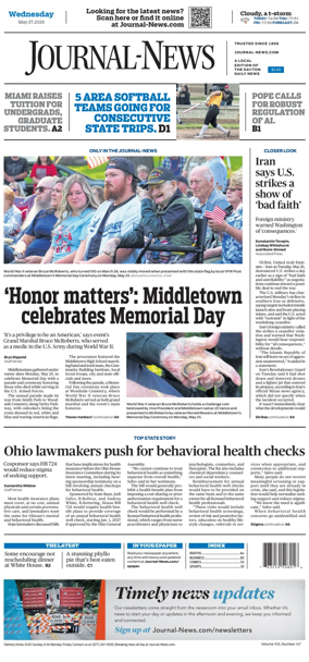Cover of Hamilton Journal News