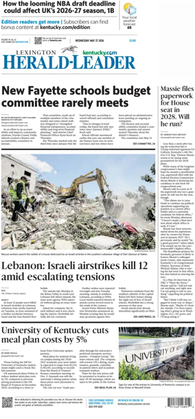 Cover of Lexington Herald-Leader