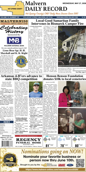 Cover of Malvern Daily Record
