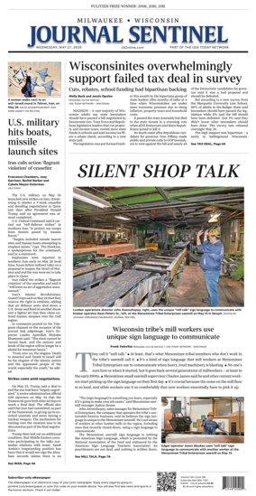Cover of Milwaukee Journal Sentinel