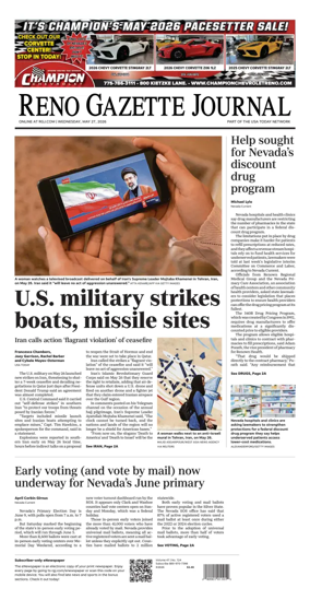 Cover of Reno Gazette Journal