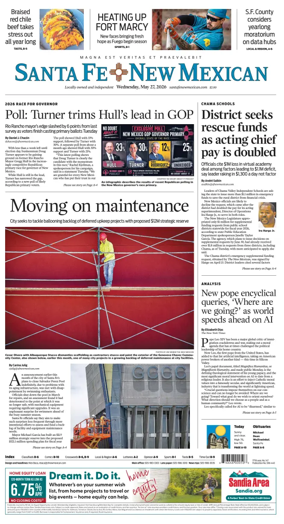 Cover of Santa Fe New Mexican