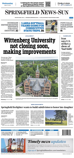 Cover of Springfield News-Sun