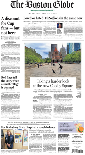 Cover of The Boston Globe