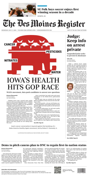 Cover of The Des Moines Register