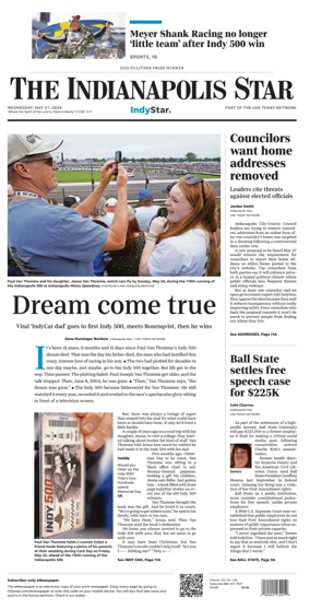 Cover of The Indianapolis Star