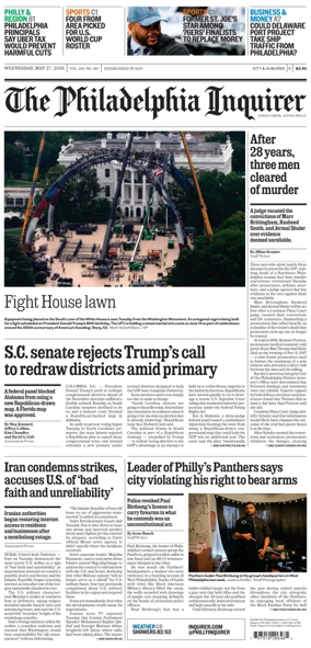 Cover of The Philadelphia Inquirer (South Jersey edition)