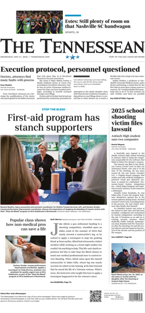 Cover of The Tennessean