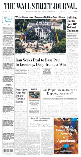 Cover of The Wall Street Journal