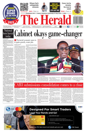 Cover of The Herald (Zimbabwe)