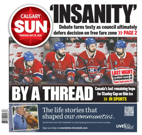 Cover of Calgary Sun