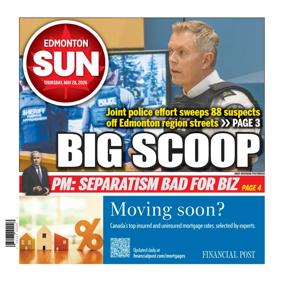 Cover of Edmonton Sun