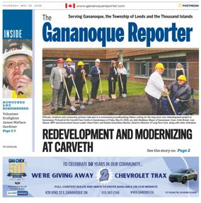 Cover of The Gananoque Reporter