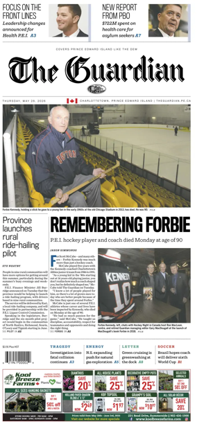 Cover of The Guardian (Charlottetown)