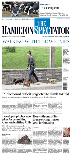 Cover of The Hamilton Spectator