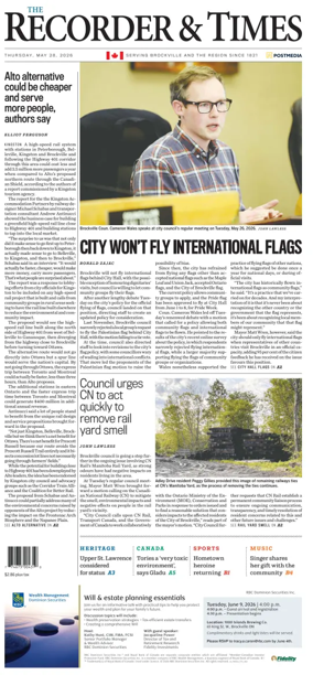 Cover of The Recorder & Times (Brockville)