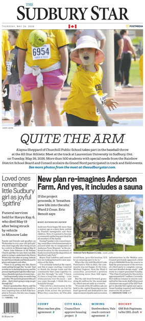 Cover of The Sudbury Star