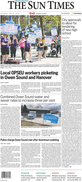 Cover of The Sun Times (Owen Sound)