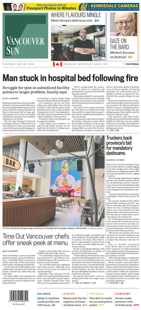 Cover of Vancouver Sun