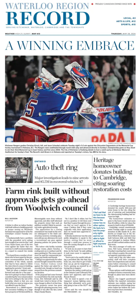 Cover of Waterloo Region Record