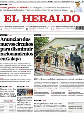 Cover of El Heraldo (Colombia)