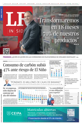 Cover of La Republica (Colombia)