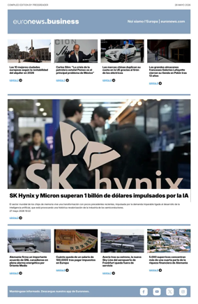 Cover of Euronews Business (Spanish) Compiled Edition