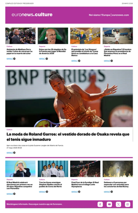 Cover of Euronews Culture and Sport (Spanish) Compiled Edition