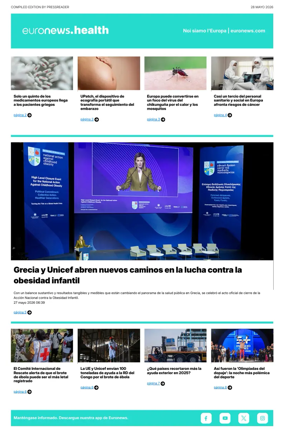 Cover of Euronews Health (Spanish) Compiled Edition
