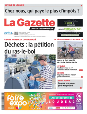 Cover of La Gazette du Centre Morbihan