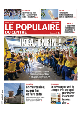 Cover of Le Populaire du Centre (Haute-Vienne)