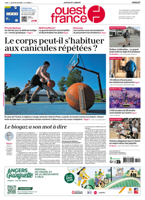 Cover of Ouest France (Cholet)