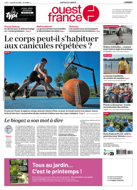 Cover of Ouest France (Lorient)