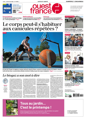 Cover of Ouest-France (Quimperle Concarneau)