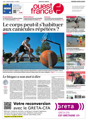 Cover of Ouest-France (Rennes Nord-Ouest)