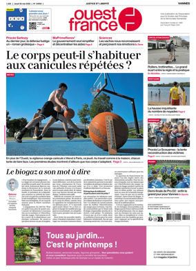 Cover of Ouest France (Vannes)