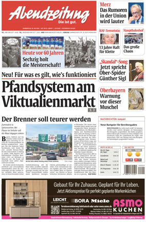 Cover of Abendzeitung Munchen